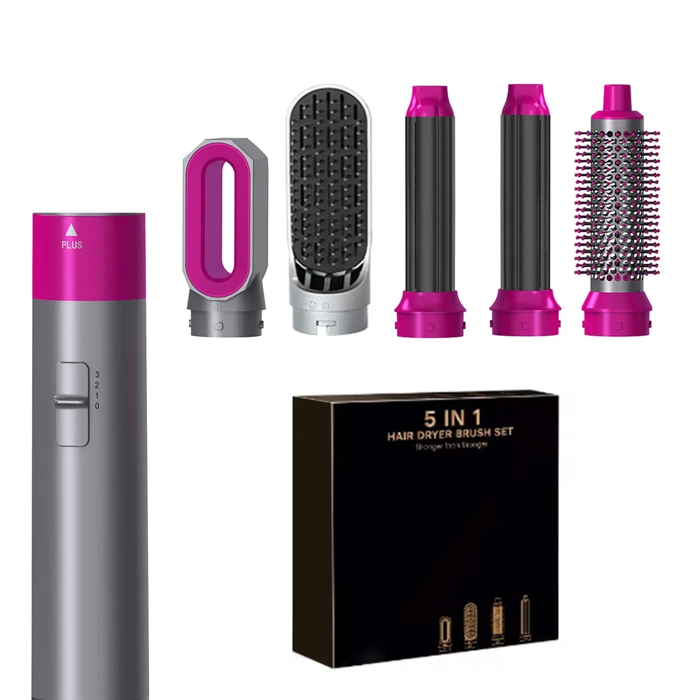 5-In-1 Multi-Function Hair Dryer Hair Straightener Curling Iron Curling Iron with Hair Brush Hot Air Comb Styling Set